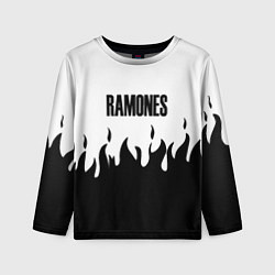 Детский лонгслив Ramones fire black rock