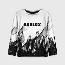 Детский лонгслив Roblox flame текстура