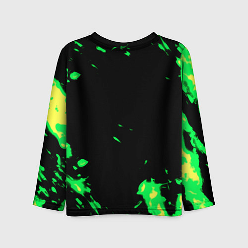 Детский лонгслив Plants vs Zombies зелёная текстура / 3D-принт – фото 2