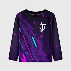 Лонгслив детский Doom neon gaming, цвет: 3D-принт