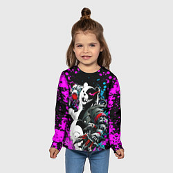 Лонгслив детский Монокума фан-арт, цвет: 3D-принт — фото 2