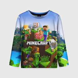 Лонгслив детский Minecraft pixel world, цвет: 3D-принт