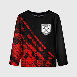 Детский лонгслив West Ham sport grunge