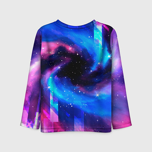 Детский лонгслив Napoli неоновый космос / 3D-принт – фото 2