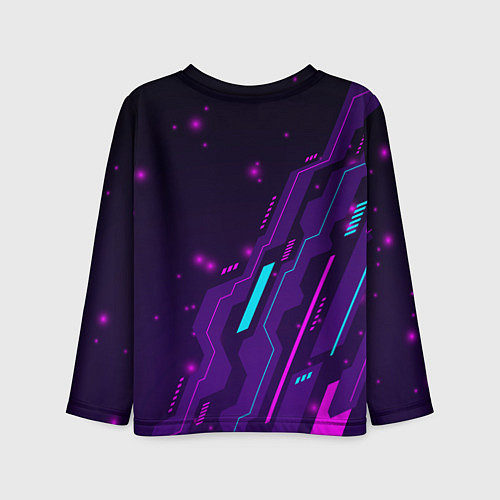 Детский лонгслив Final Fantasy neon gaming / 3D-принт – фото 2
