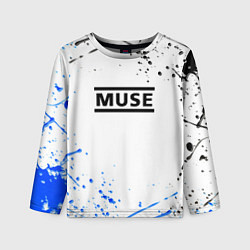 Детский лонгслив MUSE рок стиль краски