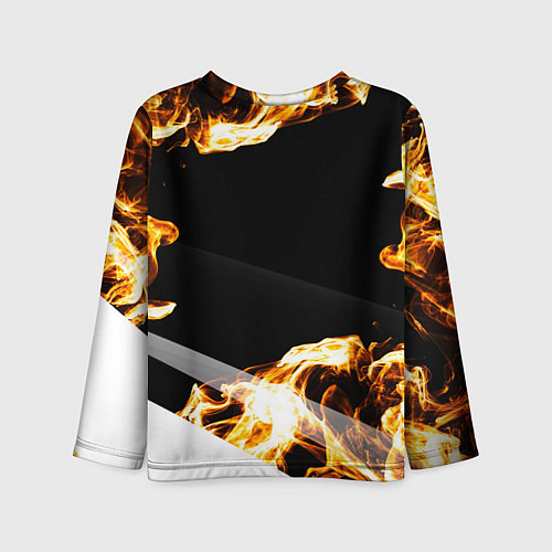 Детский лонгслив Napoli legendary sport fire / 3D-принт – фото 2