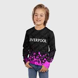 Лонгслив детский Liverpool pro football посередине, цвет: 3D-принт — фото 2