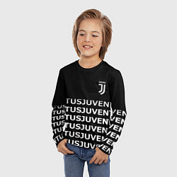 Лонгслив детский Juventus pattern fc club steel, цвет: 3D-принт — фото 2