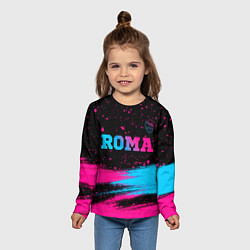 Лонгслив детский Roma - neon gradient посередине, цвет: 3D-принт — фото 2