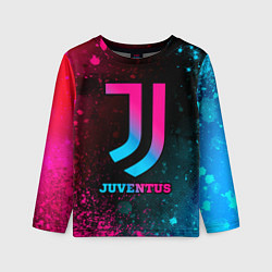 Лонгслив детский Juventus - neon gradient, цвет: 3D-принт