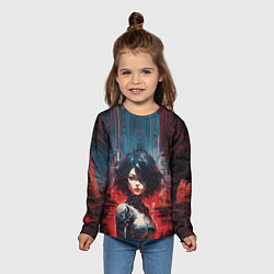 Лонгслив детский Боевая фурия, цвет: 3D-принт — фото 2