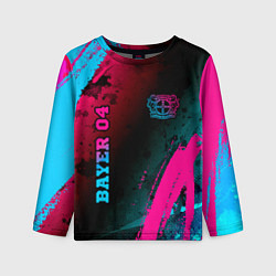 Детский лонгслив Bayer 04 - neon gradient вертикально