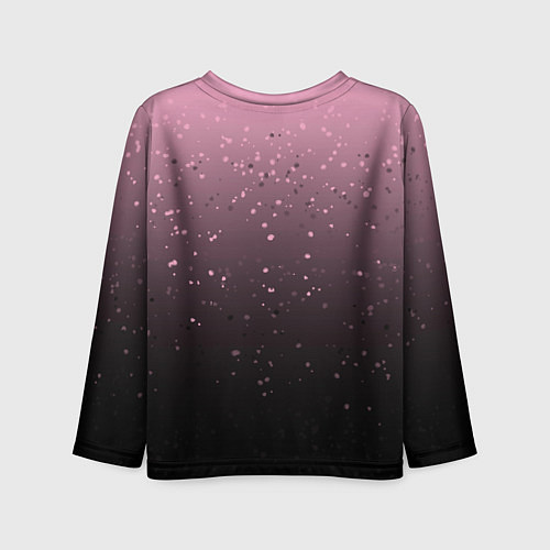 Детский лонгслив Градиент тёмный розовый брызги / 3D-принт – фото 2