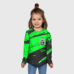 Лонгслив детский Real Madrid sport green, цвет: 3D-принт — фото 2