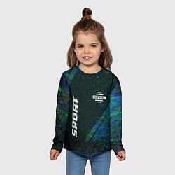 Лонгслив детский Haval sport glitch blue, цвет: 3D-принт — фото 2