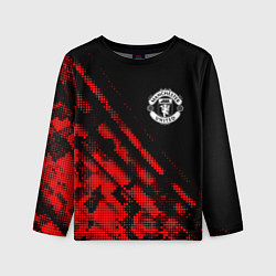 Детский лонгслив Manchester United sport grunge