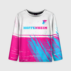 Лонгслив детский Hoffenheim neon gradient style посередине, цвет: 3D-принт