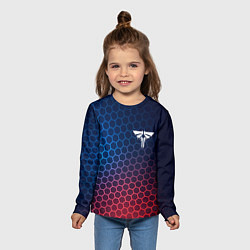 Лонгслив детский The Last Of Us неоновые соты, цвет: 3D-принт — фото 2