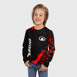 Лонгслив детский Great Wall red sport tires, цвет: 3D-принт — фото 2