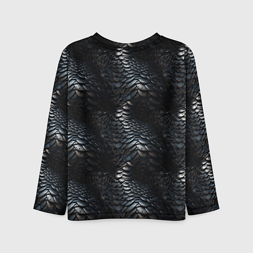 Детский лонгслив Блестящая металлическая броня / 3D-принт – фото 2