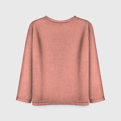 Детский лонгслив Однотонный персиковый текстура / 3D-принт – фото 2