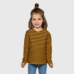 Лонгслив детский Георгиевская полоса чёрно-жёлтый, цвет: 3D-принт — фото 2