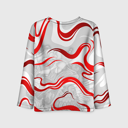 Детский лонгслив Великая отечественная - красные нити / 3D-принт – фото 2