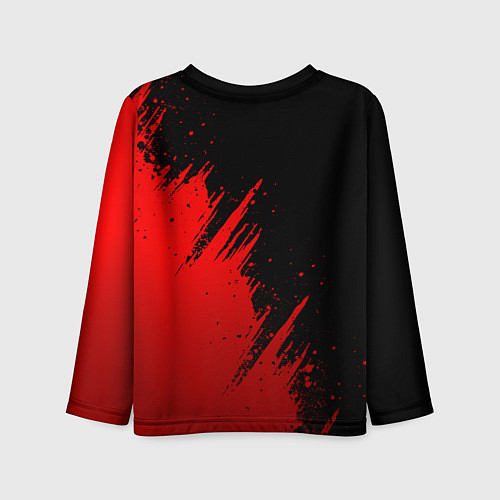 Детский лонгслив Велика отечественная - красный градиент / 3D-принт – фото 2