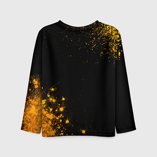 Детский лонгслив Lazio - gold gradient вертикально / 3D-принт – фото 2