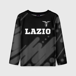 Лонгслив детский Lazio sport на темном фоне посередине, цвет: 3D-принт