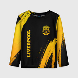 Детский лонгслив Liverpool - gold gradient вертикально