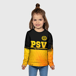 Лонгслив детский PSV - gold gradient посередине, цвет: 3D-принт — фото 2