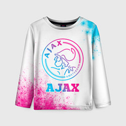 Лонгслив детский Ajax neon gradient style, цвет: 3D-принт