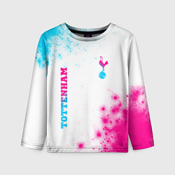 Лонгслив детский Tottenham neon gradient style вертикально, цвет: 3D-принт