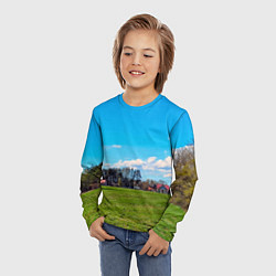 Лонгслив детский Пригородный пейзаж, цвет: 3D-принт — фото 2