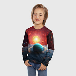 Лонгслив детский Космос и разные планеты, цвет: 3D-принт — фото 2