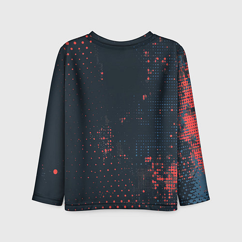 Детский лонгслив Брызги краски на стену / 3D-принт – фото 2