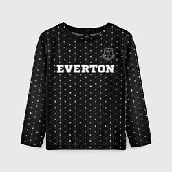 Лонгслив детский Everton sport на темном фоне посередине, цвет: 3D-принт