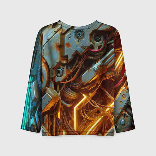 Детский лонгслив Cyber armor - ai art / 3D-принт – фото 2