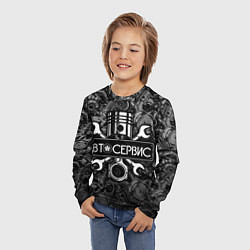 Лонгслив детский Автосервис - автотюнинг, цвет: 3D-принт — фото 2