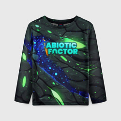 Лонгслив детский Abiotic Factor logo bright neon, цвет: 3D-принт