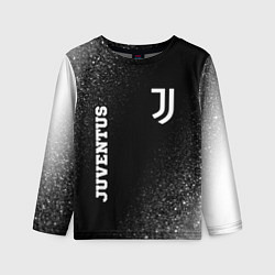 Лонгслив детский Juventus sport на темном фоне вертикально, цвет: 3D-принт