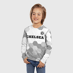 Лонгслив детский Chelsea sport на светлом фоне посередине, цвет: 3D-принт — фото 2