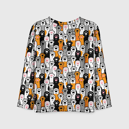 Детский лонгслив Кошачьи лапы / 3D-принт – фото 2