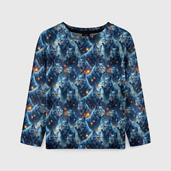 Лонгслив детский Лесной волк, цвет: 3D-принт