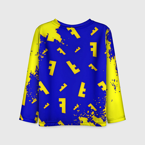 Детский лонгслив Fortnite краски неон / 3D-принт – фото 2
