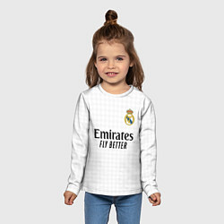 Лонгслив детский Винисиус Реал Мадрид форма 2425, цвет: 3D-принт — фото 2