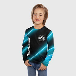 Лонгслив детский Borussia неоновые лампы, цвет: 3D-принт — фото 2