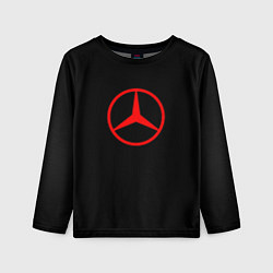 Лонгслив детский Mercedes logo red, цвет: 3D-принт